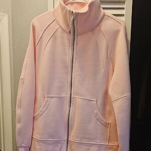 Lululemon Full-Zip Oversized Funnel-Neck In Strawberry Milk XS/S